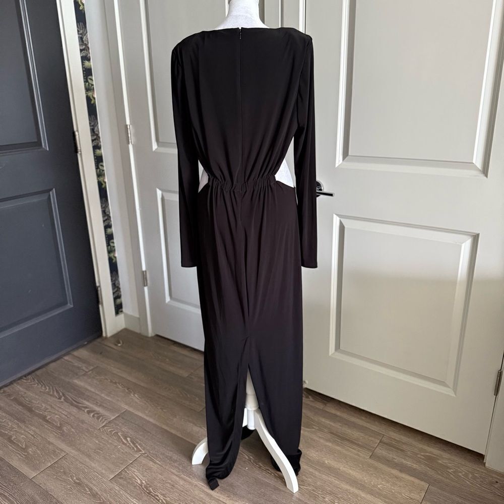 Ramy Brook Black Long Sleeve Maxi Dress with Cut Outs Size L - Picture 9 of 10